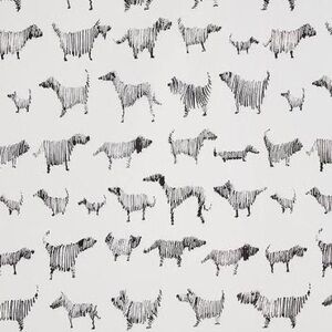 Anthropologie Sally Muir Dog Sketch Wallpaper 1 Roll Discontinued